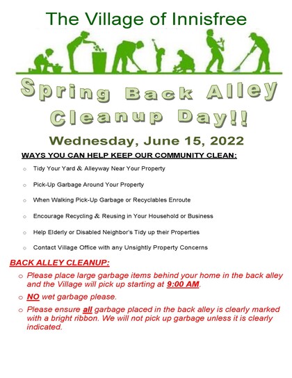Spring Back Alley Clean-up Day!